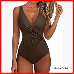 Mesh Tummy Control One Piece Swimsuit Push Up Bathing Suit 80%Nylon＋20%Spandex